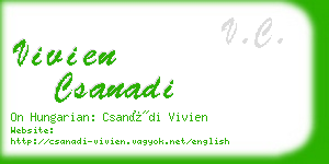 vivien csanadi business card